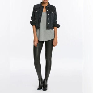 Spanx Women’s  Shiny Faux Leather Leggings - Small